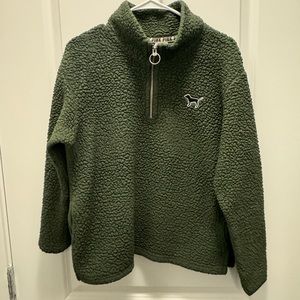 PINK Sherpa quarter zip